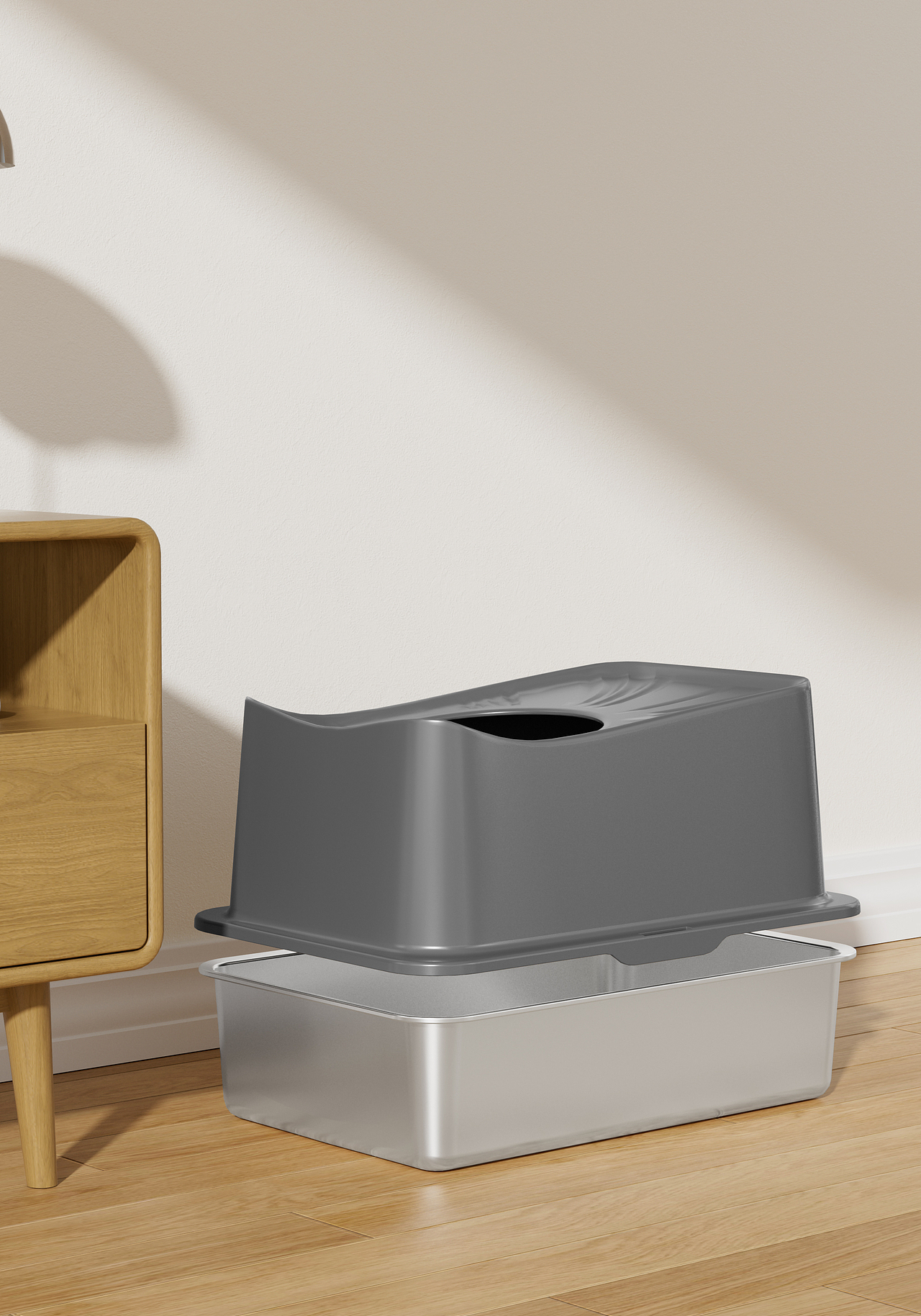 顶入式不锈钢猫砂盆 宠物用品 c4doc渲染（图ZMzU2MTQwNDg0） - 产品 - 站酷设计师小顾不想起名原创素材 - 站酷ZCOOL