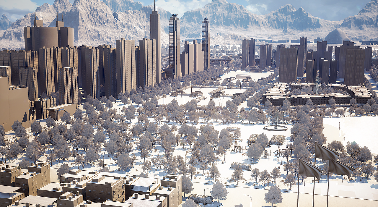 UE4/UE5 虚拟搭建城市-数字孪生-大城市场景（图ZMzE2MDUyMTky） - 建筑/空间 - 站酷设计师CG繁华原创素材 - 站酷ZCOOL