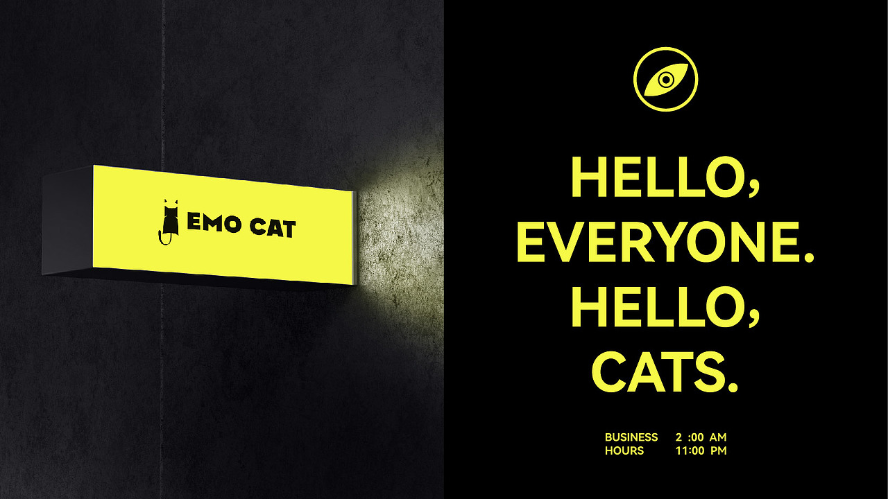 EMO CAT撸猫馆（图ZMzQ3ODg1NTc2） - 品牌 - 站酷设计师沈一二儿原创素材 - 站酷ZCOOL