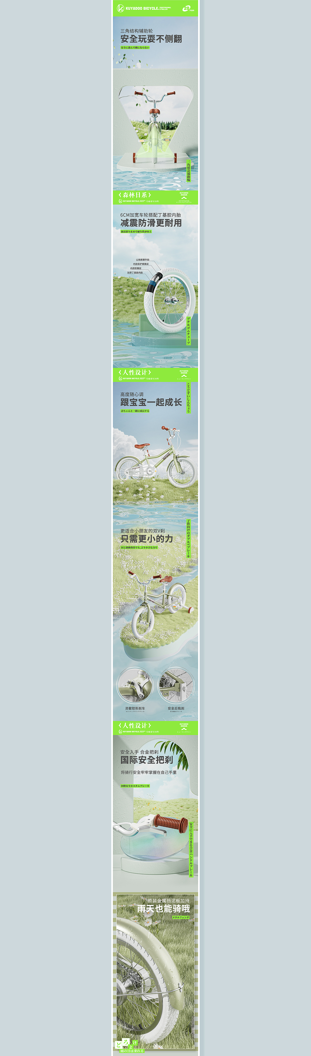 小黄鸭/酷亚多儿童自行车详情页*2