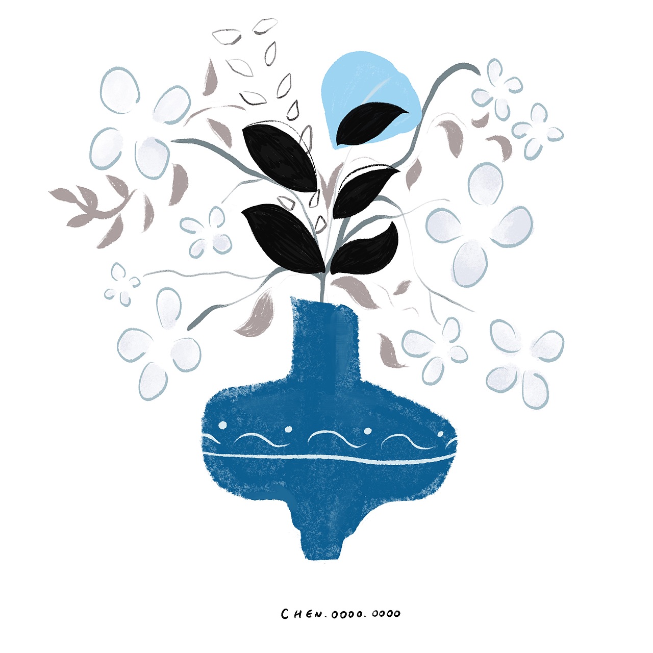 每日插花系列插画 小合集0719~