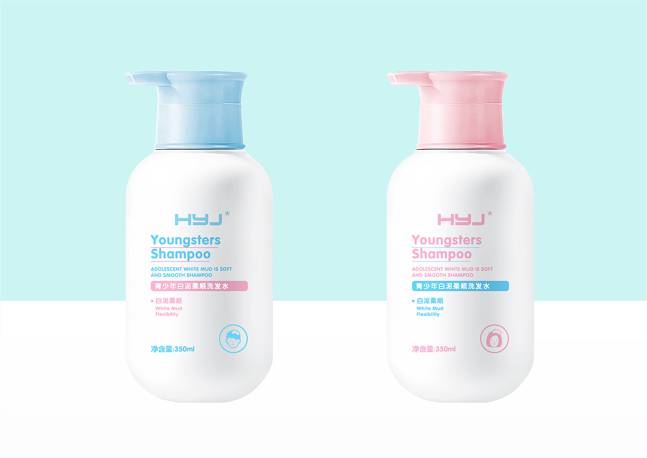 青少年白泥山茶油洗发水系列 | 包装设计