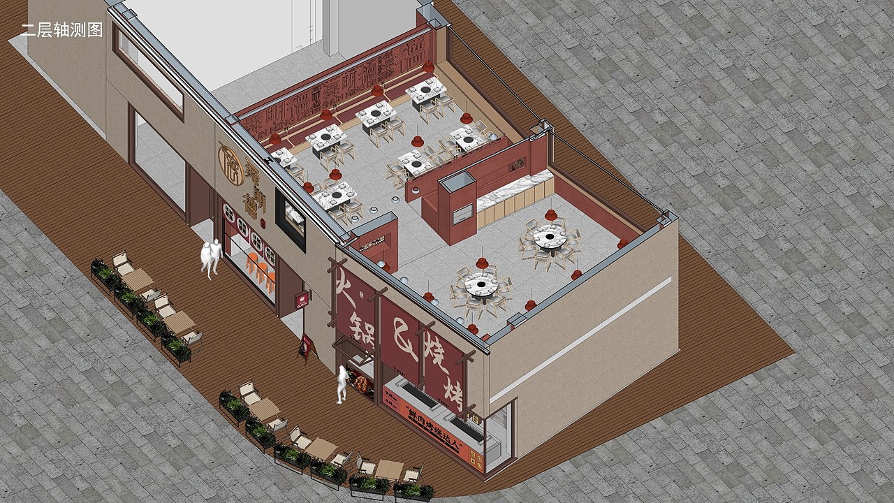 火锅&烧烤店——餐饮空间设计（图ZMzQ4NTczMjg4） - 建筑设计 - 站酷设计师小孙同学原创素材 - 站酷ZCOOL