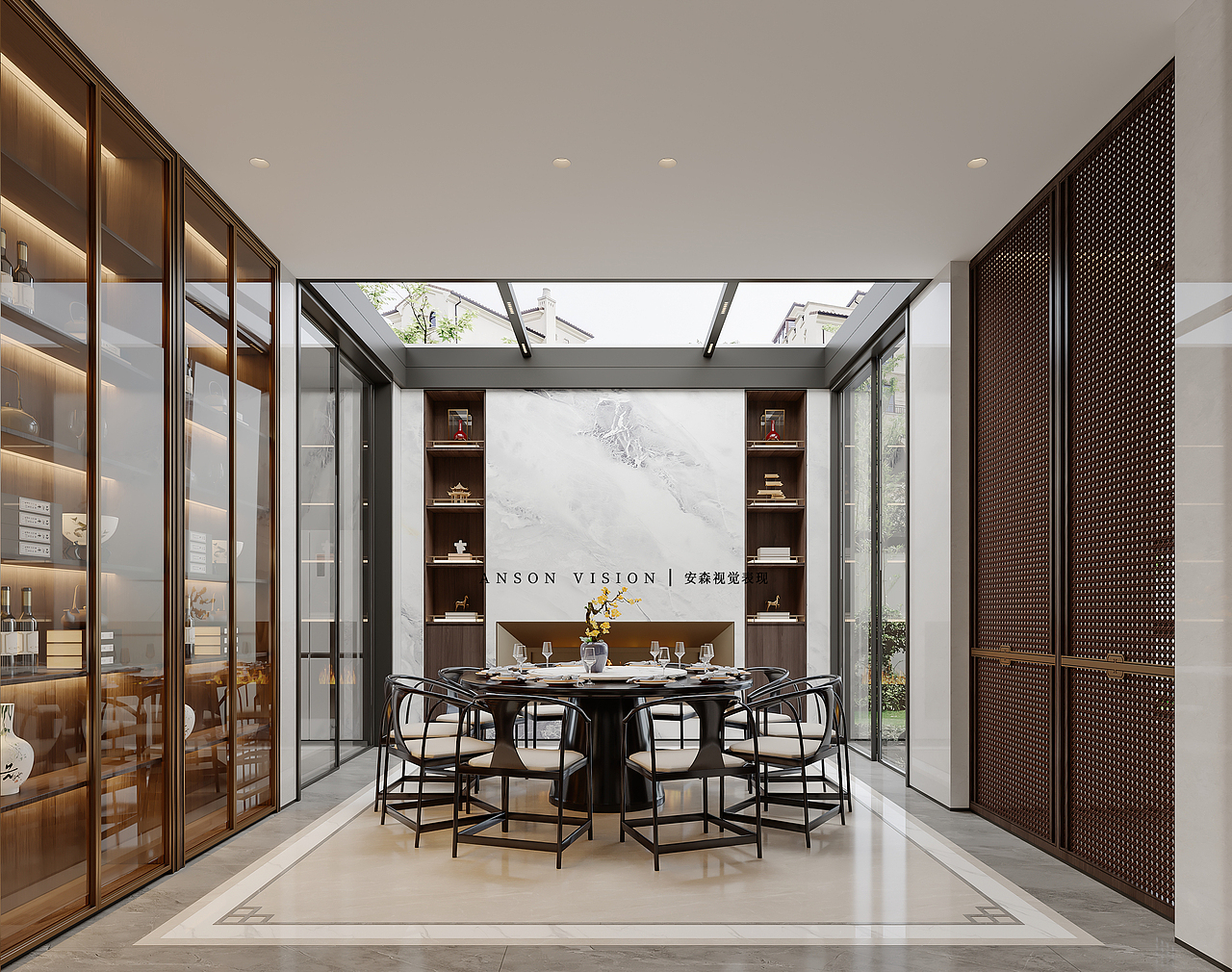 Anson︱新中式别墅效果表现