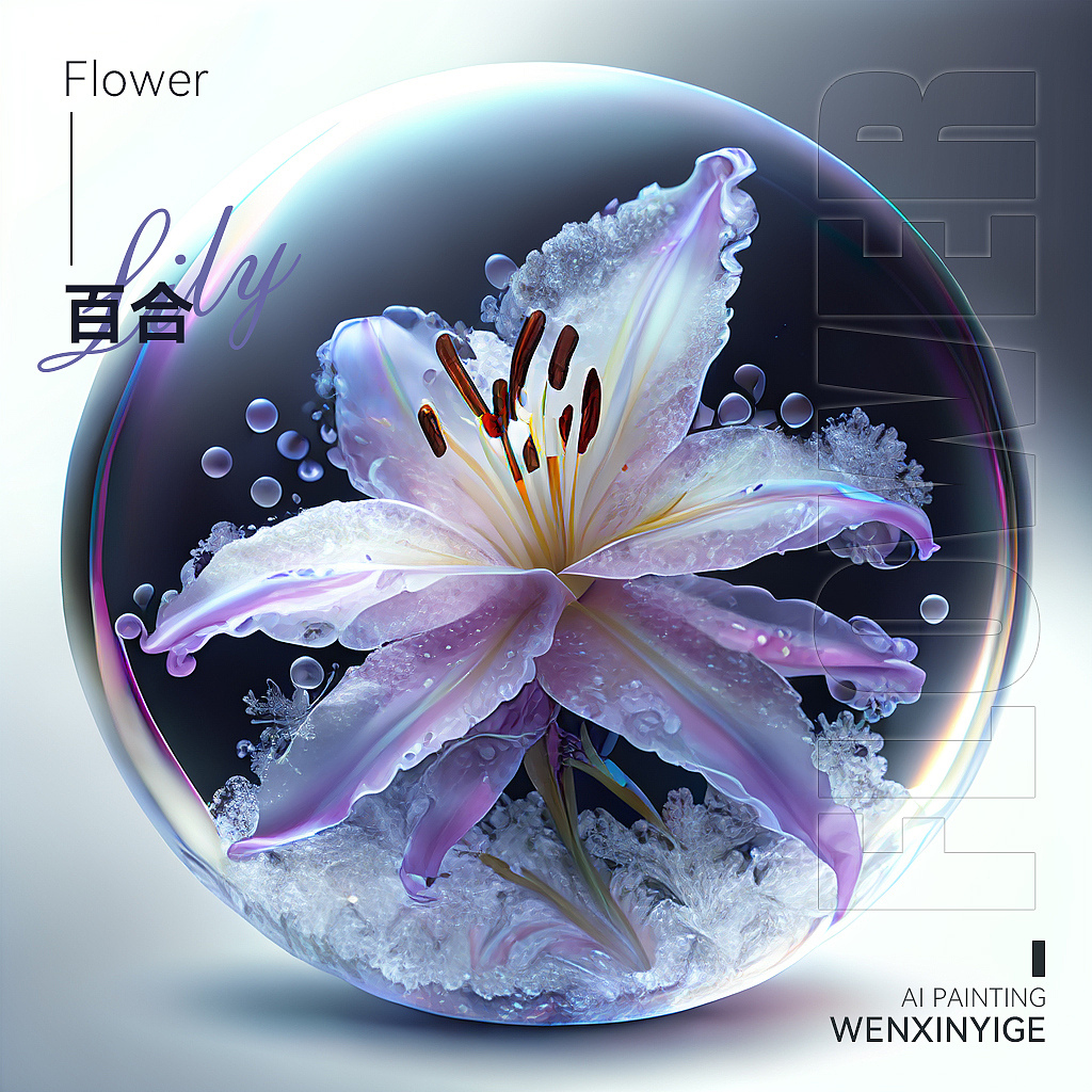 #AI绘画 泡中花（图ZMzM4MjA4MzU2） - 其他平面 - 站酷设计师Psyche酱原创素材 - 站酷ZCOOL