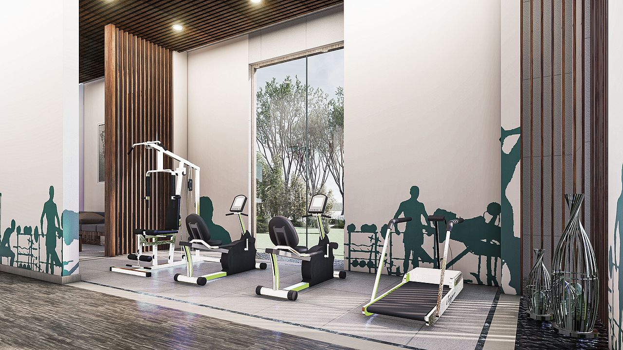 新中式室内住宅架空层体院健身文化沙龙SU+LUMION+PS（图ZMzE0MjkzNzQ4） - 建筑/空间 - 站酷设计师任尚卿原创素材 - 站酷ZCOOL