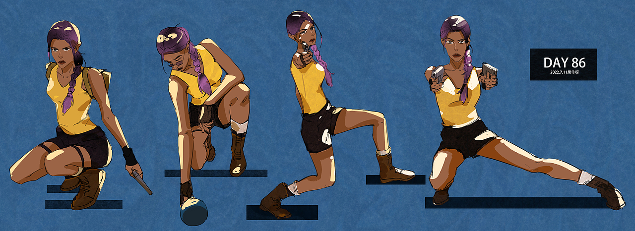 【人物隔日涂】51-100（图ZMzE1NzQ4ODIw） - 创作习作 - 站酷设计师黑羊呀原创素材 - 站酷ZCOOL