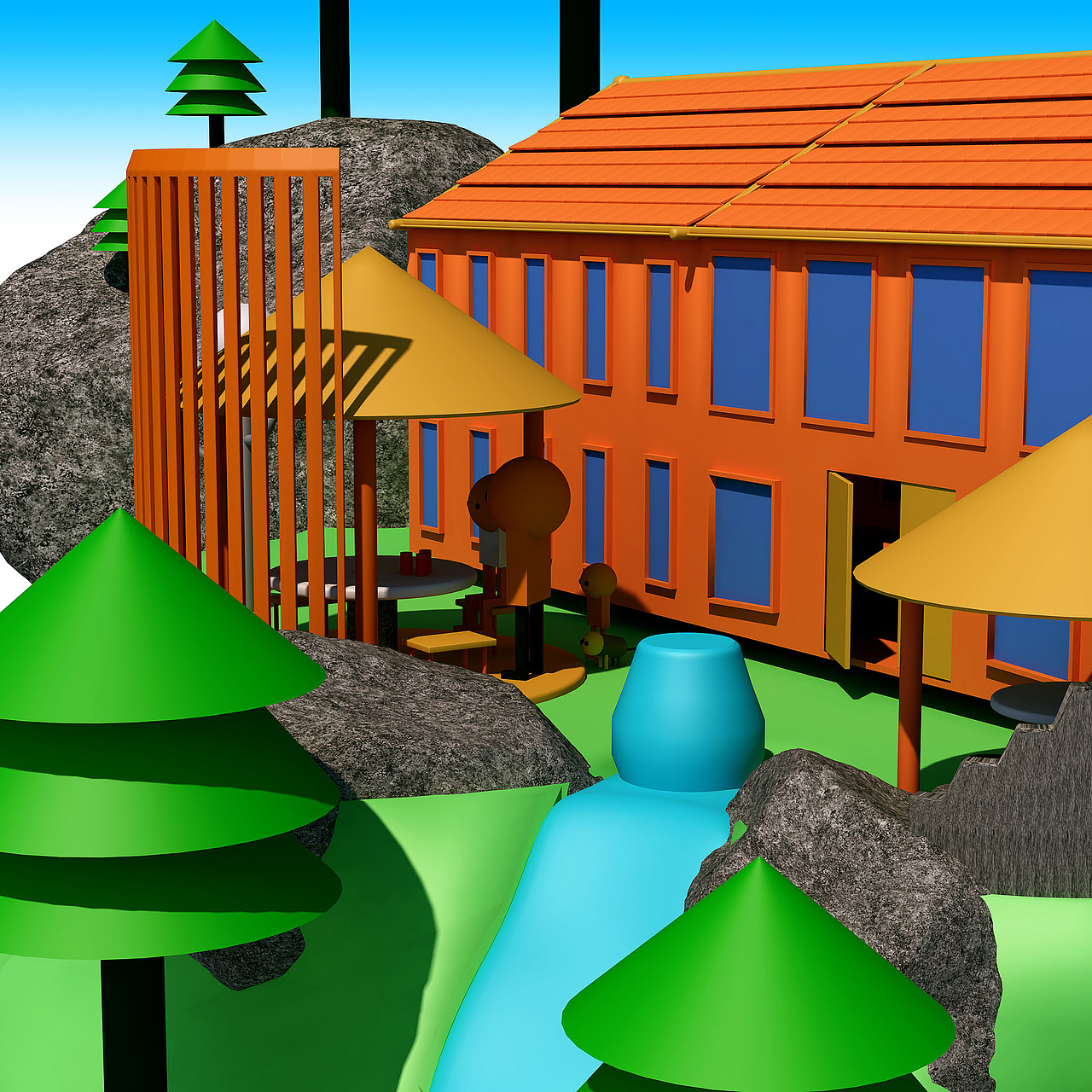 体积像素风格C4D