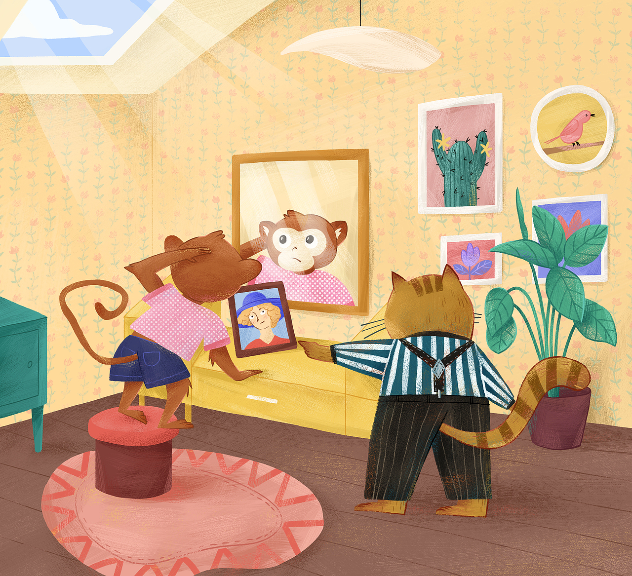 一张室内场景小练习（图ZMzU2MDE0NzUy） - 商业插画 - 站酷设计师镜鹿原创素材 - 站酷ZCOOL