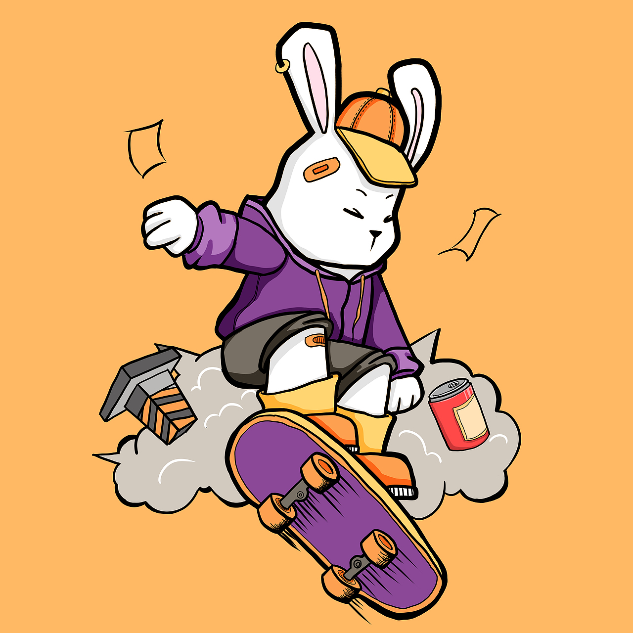 炫酷--法斯特（IP原创）（图ZMzExMzg3OTA0） - 新锐潮流插画 - 站酷设计师阿琪本琪原创素材 - 站酷ZCOOL