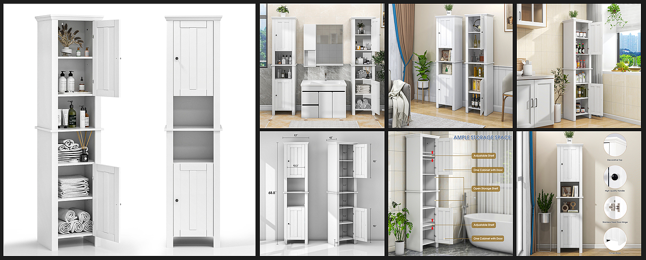 Amazon亚马逊主图建模渲染 厨房储物柜 家具类（图ZMzQzMjg4NDcy） - 场景 - 站酷设计师zaecl原创素材 - 站酷ZCOOL