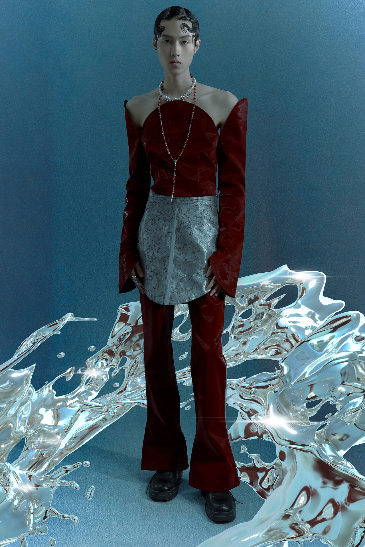 液态金属|留学作品集拍摄（图ZMzE1ODIxNTI0） - 时尚/艺术摄影 - 站酷设计师摄影师黄卷卷原创素材 - 站酷ZCOOL