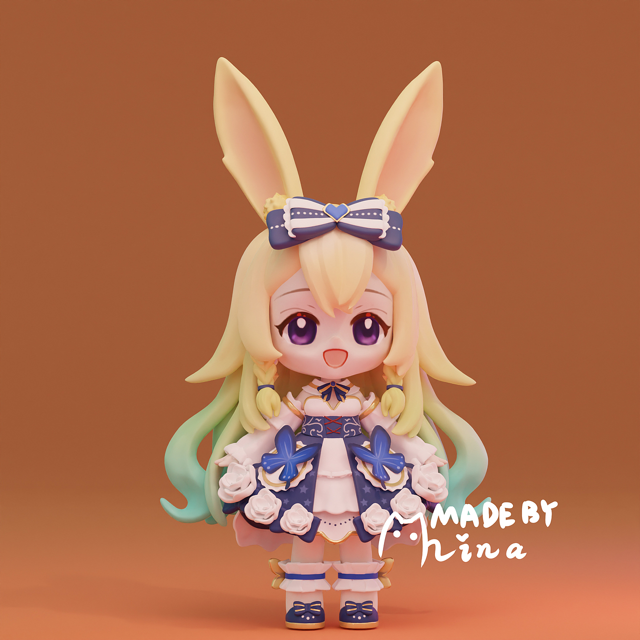 【客单展示】原创角色转可用于3D打印的手办