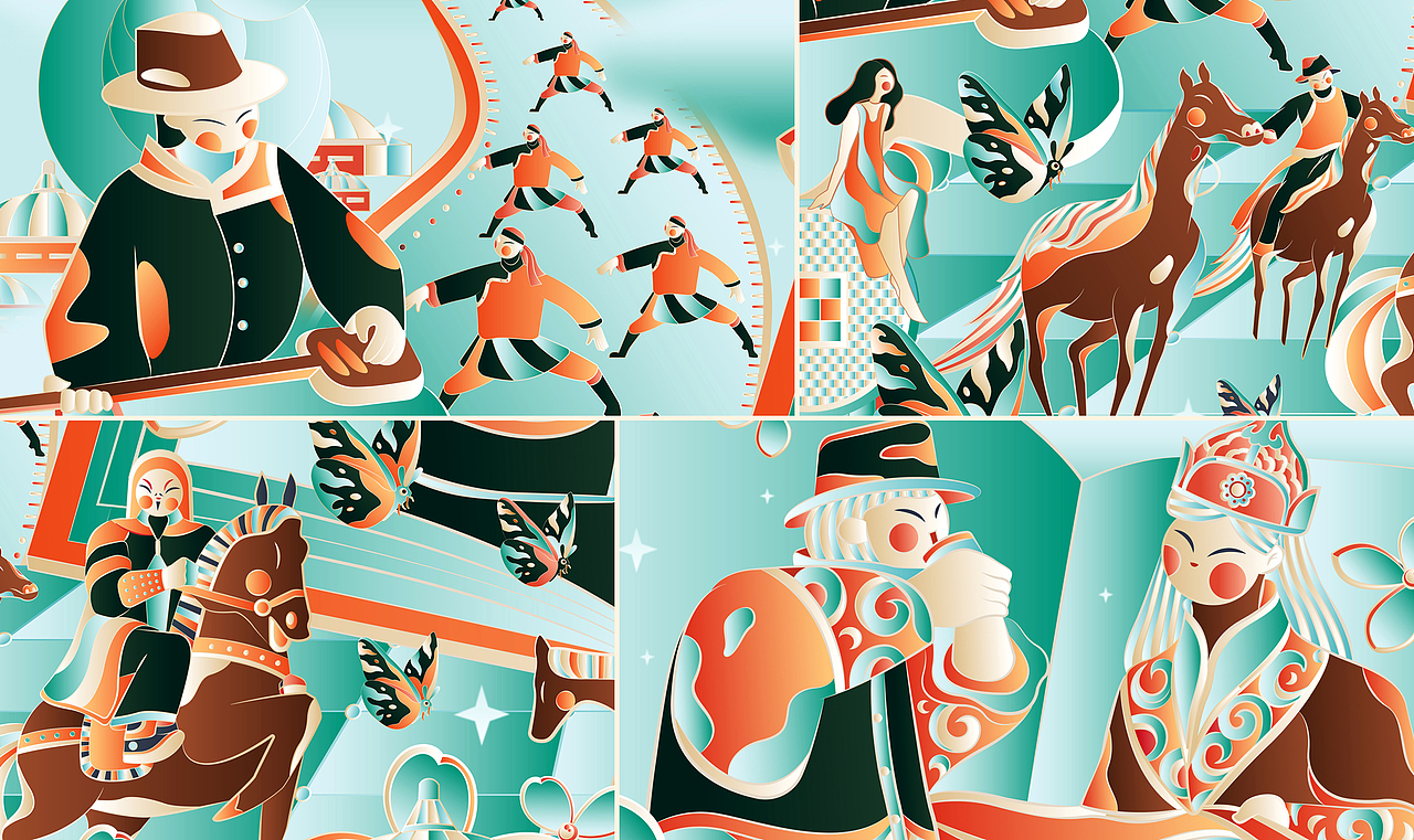 城市印象插画合集3（图ZMzExOTE0NjQ0） - 商业插画 - 站酷设计师郭小浩a原创素材 - 站酷ZCOOL