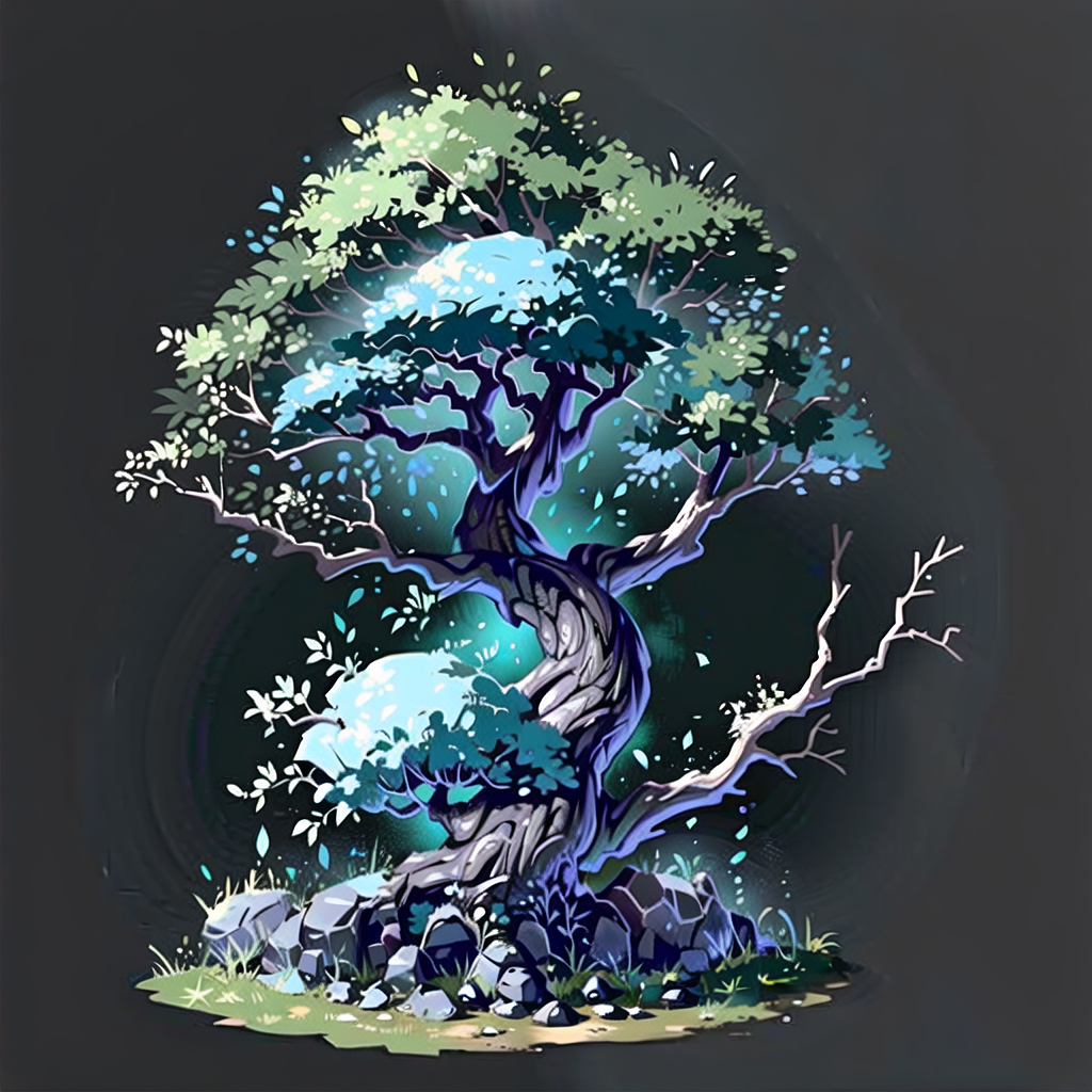 AI(SD)_风格化树木（图ZMzQ4NDk3NDY4） - 场景 - 站酷设计师ZH_N_原创素材 - 站酷ZCOOL