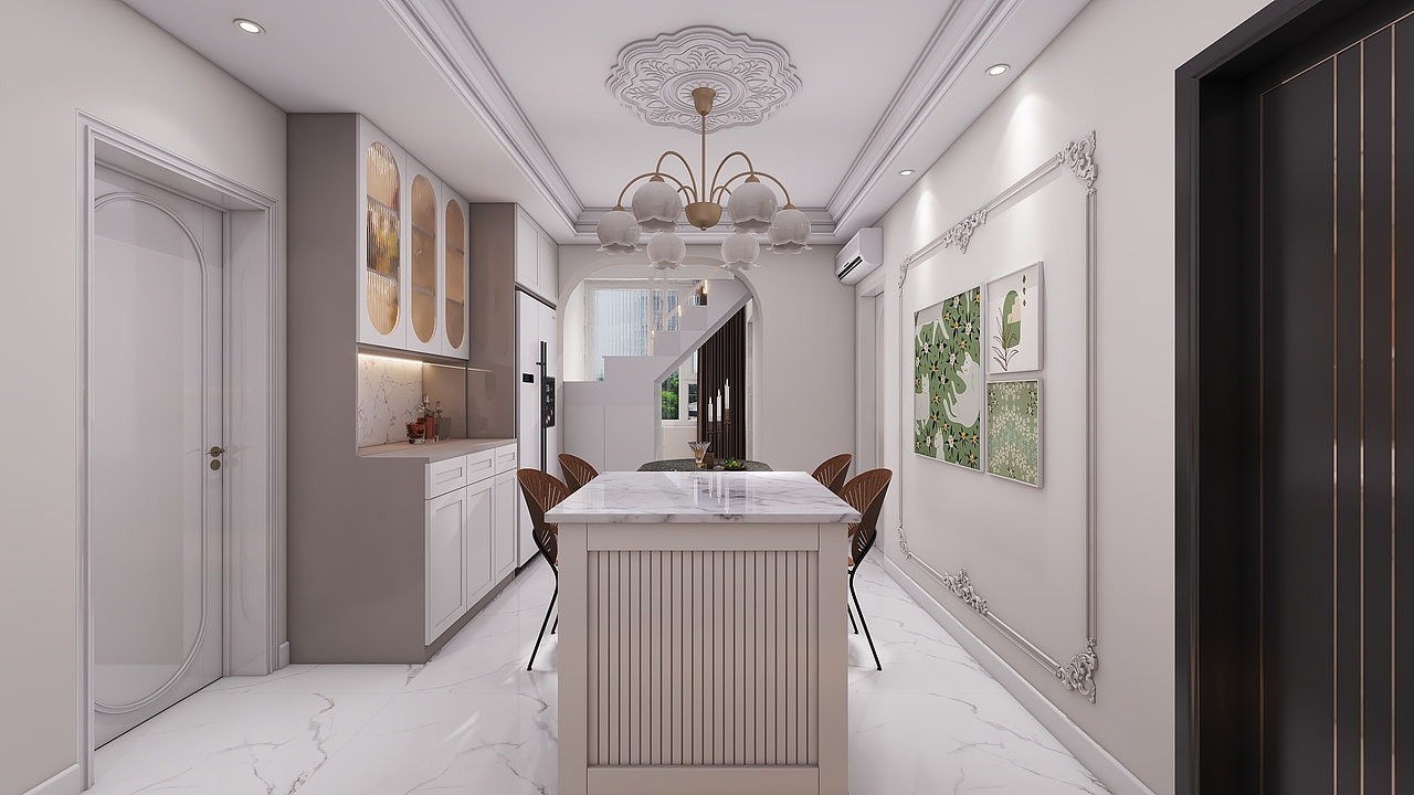 四川成都新鸿路119号院(150平方法式现代复式五居室)