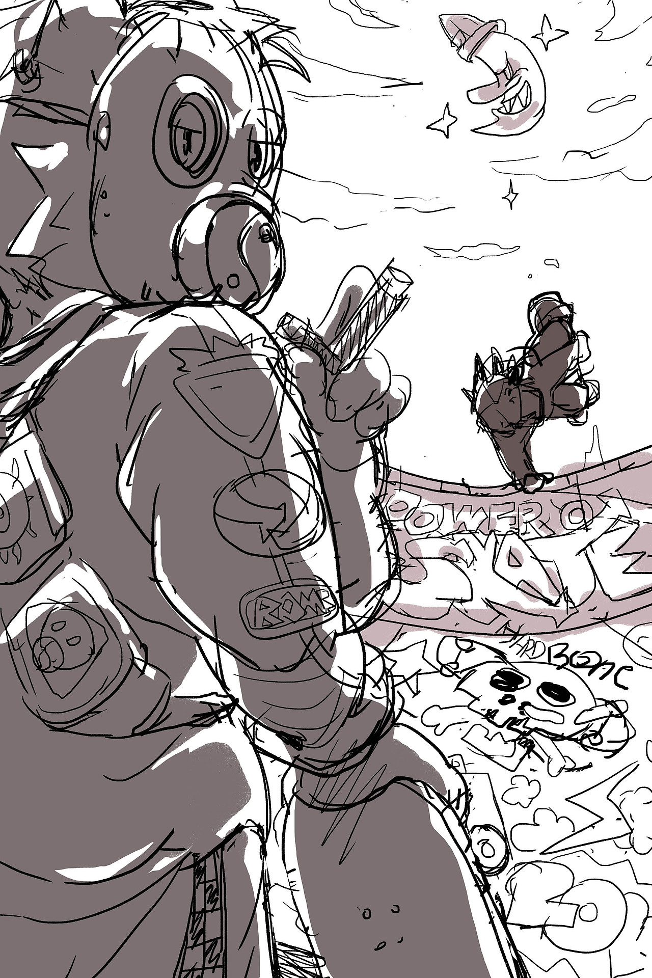 滑板日誌(图ZMzQwNTMzMzUy) - 新锐潮流插画 - 站酷设计师無了了三爷原创素材 - 站酷ZCOOL