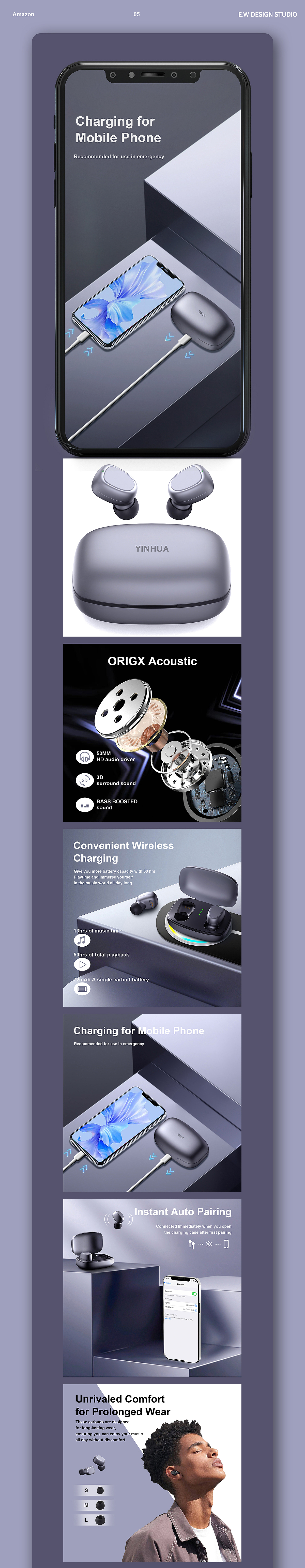 亚马逊耳机产品 ✖ 详情页｜東西视觉（图ZMzU5MjM3MTcy） - 产品 - 站酷设计师東西视觉原创素材 - 站酷ZCOOL