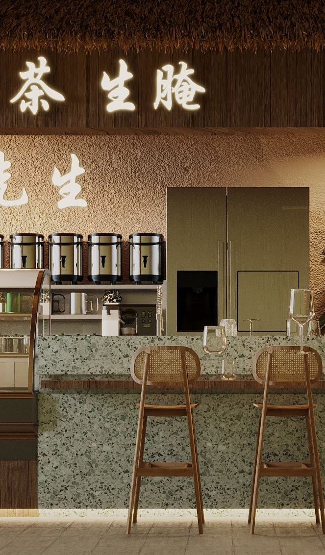 泰式奶茶网红店（图ZMzM4ODg5MTQ0） - 商业空间设计 - 站酷设计师近在咫尺设计原创素材 - 站酷ZCOOL