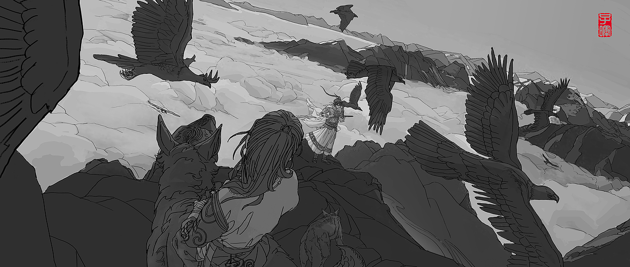 《狼藉》烟岚（图ZMzMzOTE4MjQw） - 商业插画 - 站酷设计师徐子晖cicman原创素材 - 站酷ZCOOL