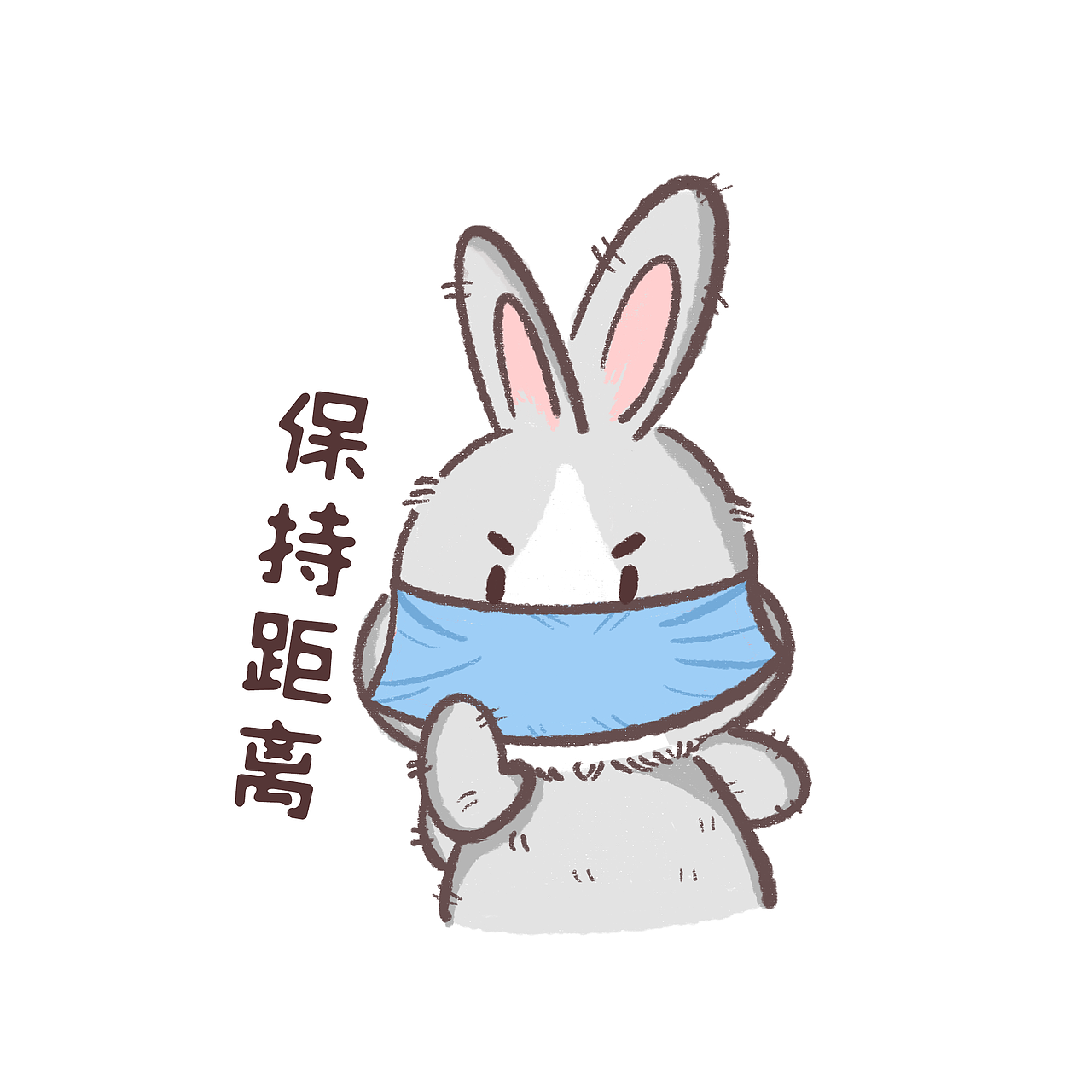 一只小灰兔（图ZMzE4ODM5MDM2） - IP形象 - 站酷设计师carrie_MQ原创素材 - 站酷ZCOOL