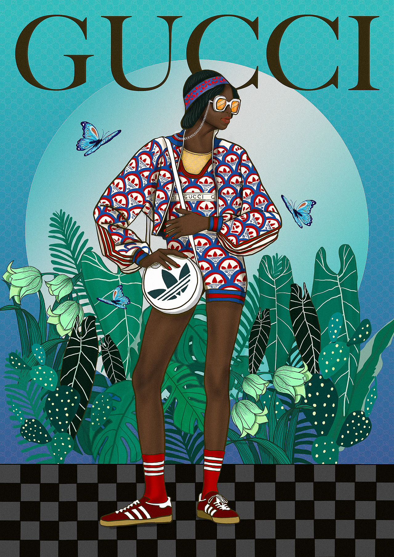 Gucci&Adidas 插画