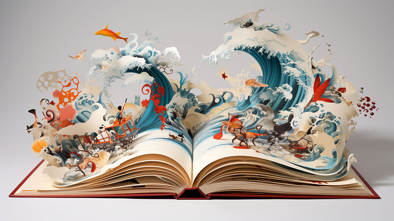 浪潮（图ZMzQ2NDg1NDcy） - 艺术插画 - 站酷设计师红心鸟原创素材 - 站酷ZCOOL