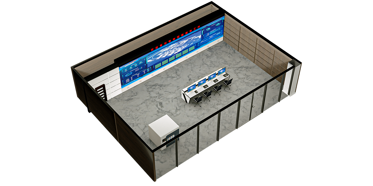 数字可视化系统与中控室建模渲染