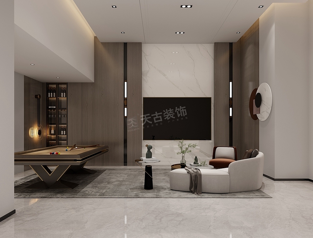 龙湖舜山府叠拼别墅装修设计,轻奢风格,天古设计师赵耀