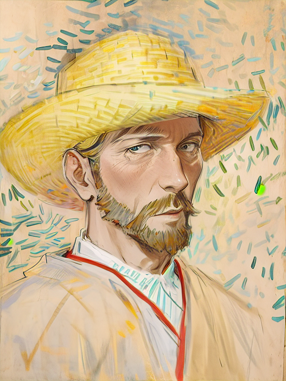 AI绘画丨梵高自画像二次创作(第二弹)