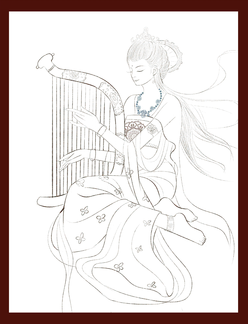 敦煌飞天/八音/九色鹿/鹿女（图ZMzA5MDc4OTg4） - 商业插画 - 站酷设计师白纸不白yq原创素材 - 站酷ZCOOL