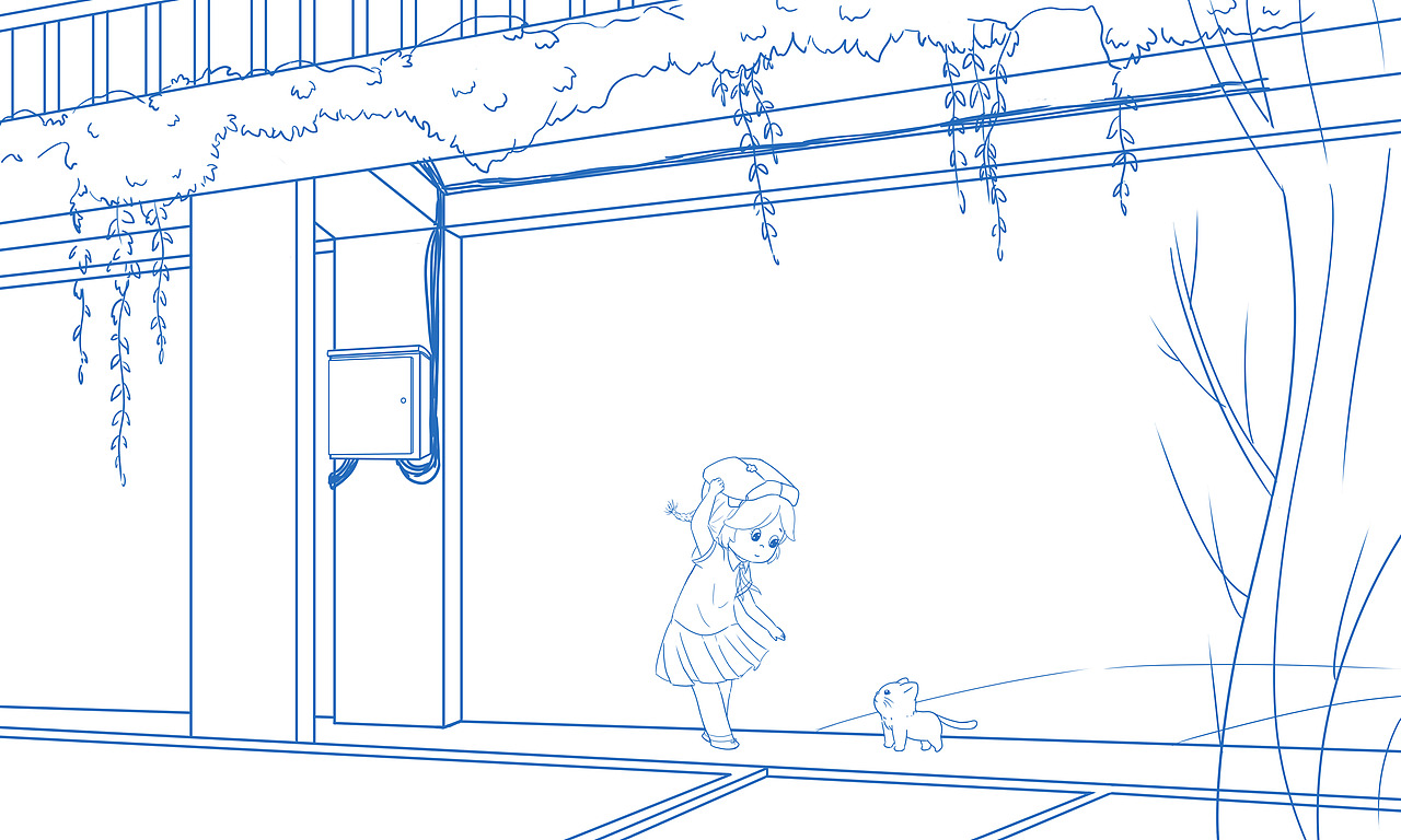 儿童插画场景(小雨系列)