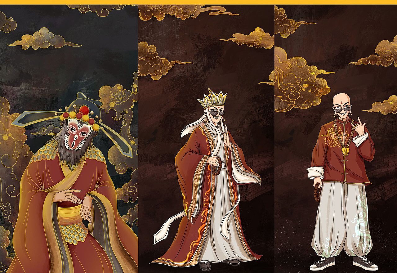 雅痞西游——西域记文创系列IP设计（图ZMzI4NDI2Mzg0） - IP形象 - 站酷设计师十三朝文创原创素材 - 站酷ZCOOL