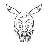 一套未完成的兔子漫画角色QQ表情