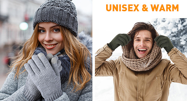 黑色加热手套 亚马逊主图 A+