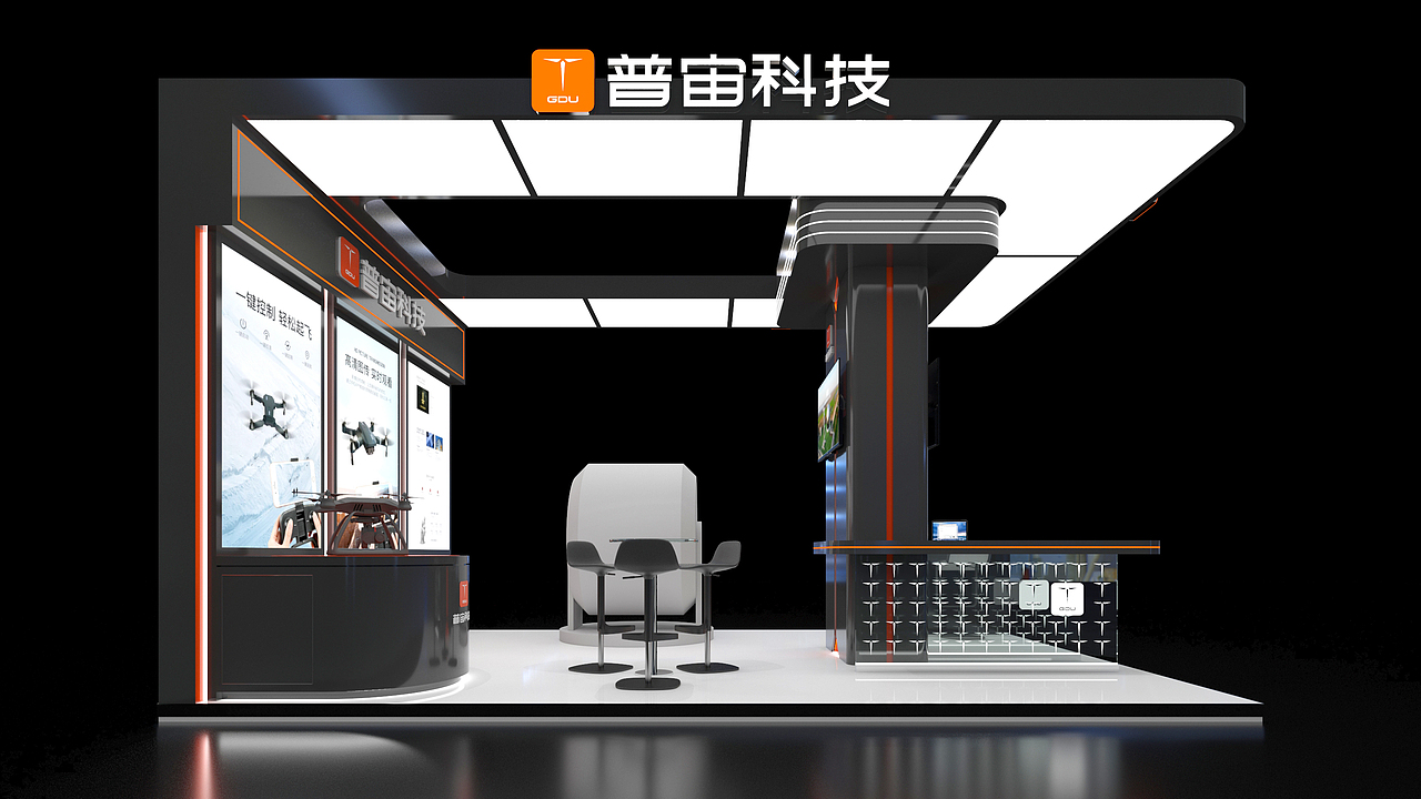 酷黑展位设计（图ZMzY5MDgxOTI4） - 展陈设计 - 站酷设计师X设计研究院原创素材 - 站酷ZCOOL