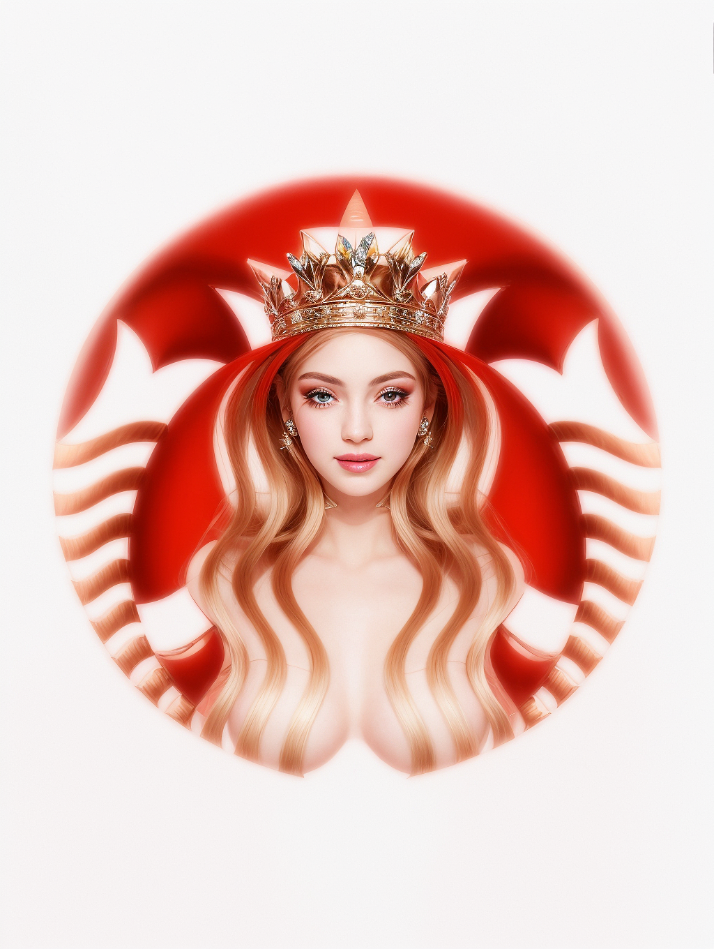 AI超级魔法:星巴克LOGO女神真人形象复活!