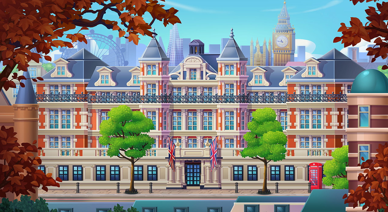 欧美卡通休闲风格人物场景