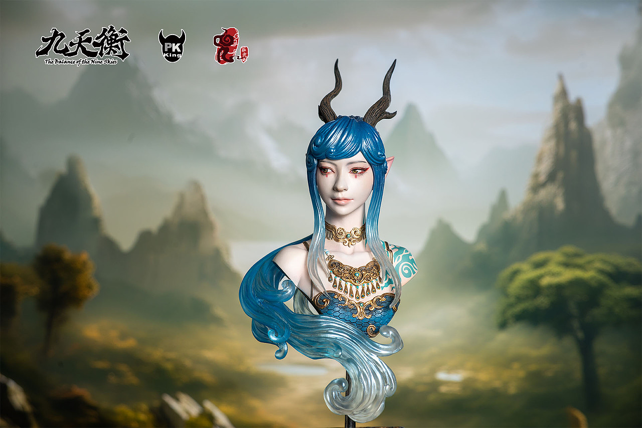 九天衡系列作品 筋兜云&PKking 东宫青龙 龙女 胸像