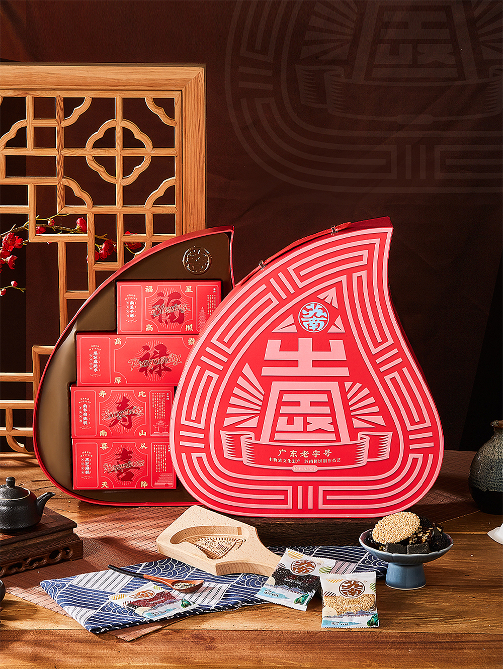 红桃粿潮汕礼盒拍摄摄影