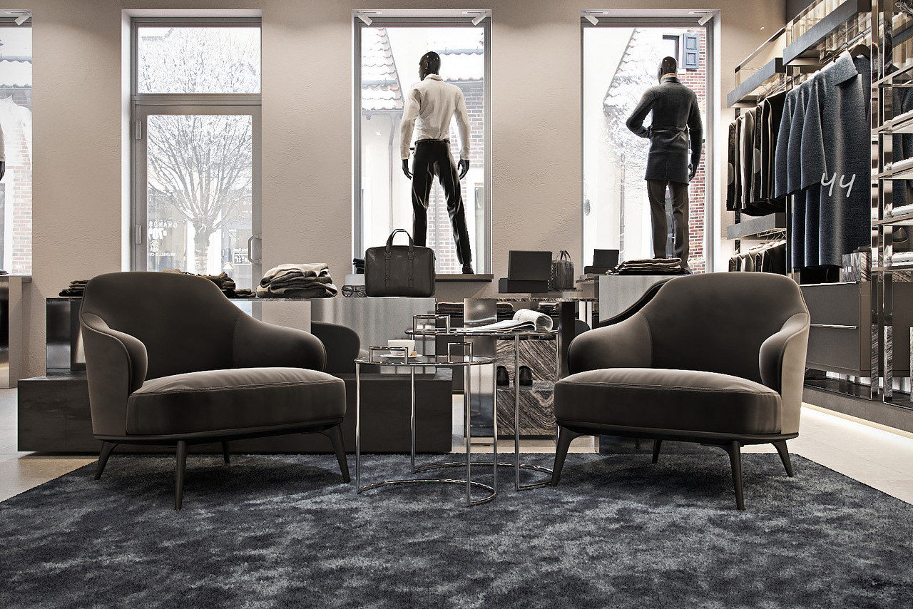 工装——商务男装店铺设计（图ZMzQ0ODQzMDQ4） - 商业空间设计 - 站酷设计师严意原创素材 - 站酷ZCOOL