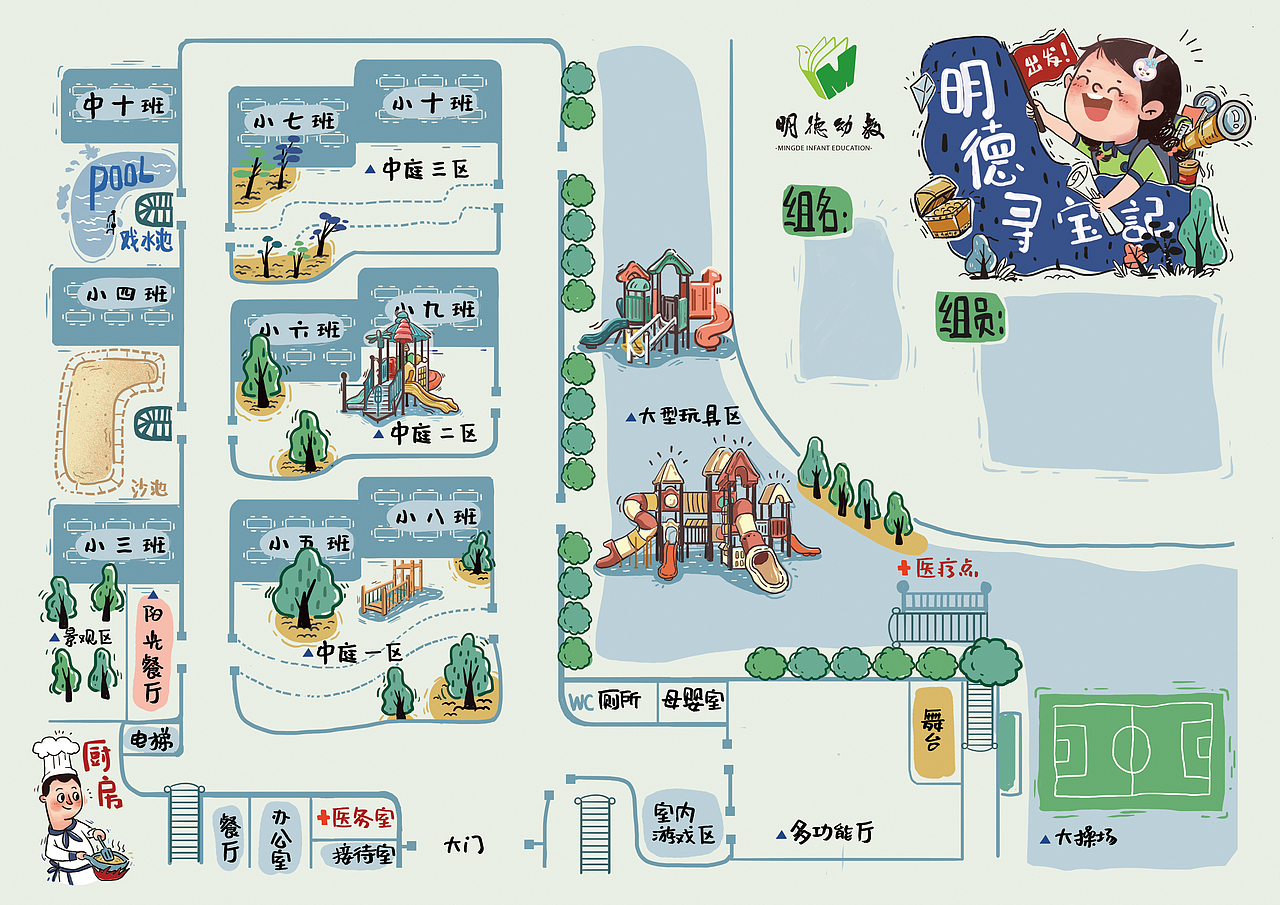 明德幼儿园寻宝图