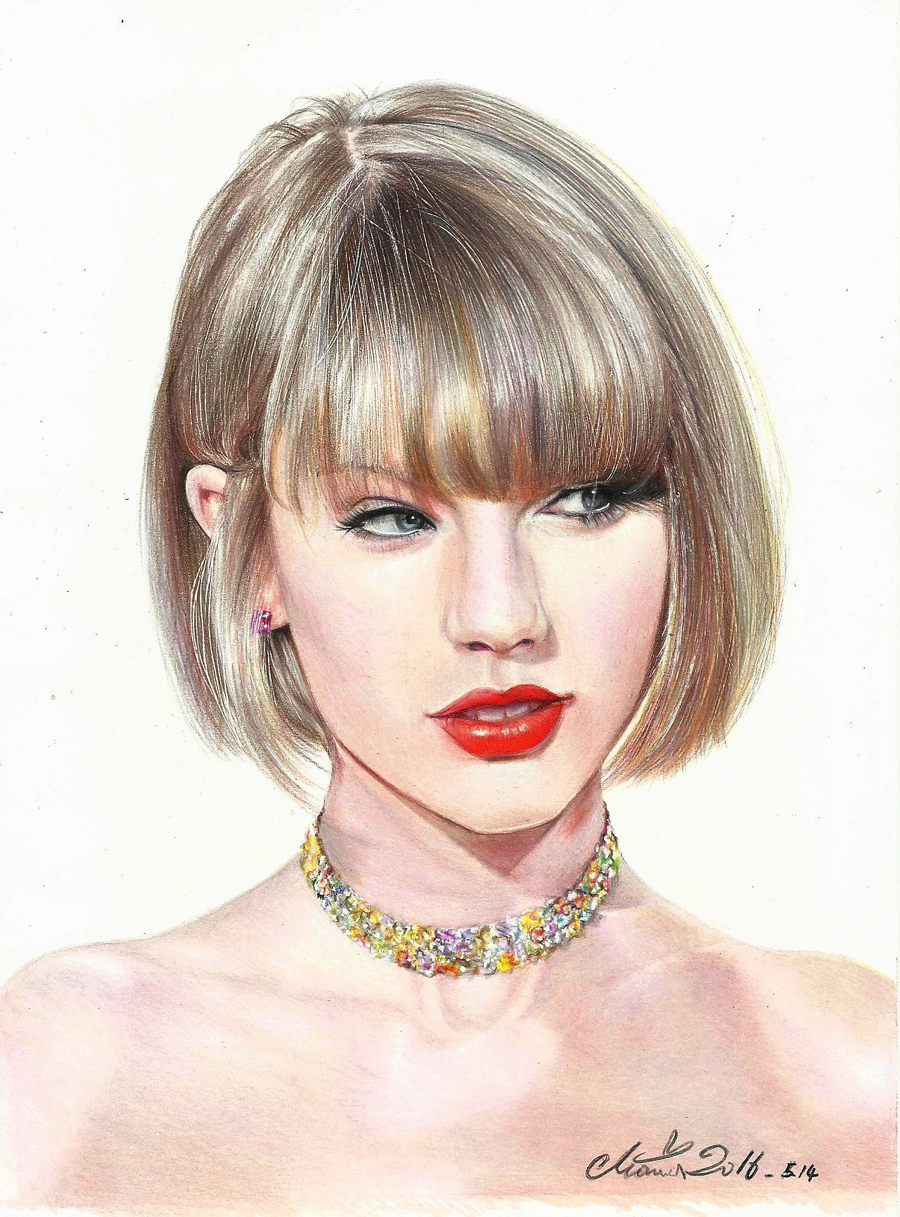 2016年的彩铅Taylor Swift作品