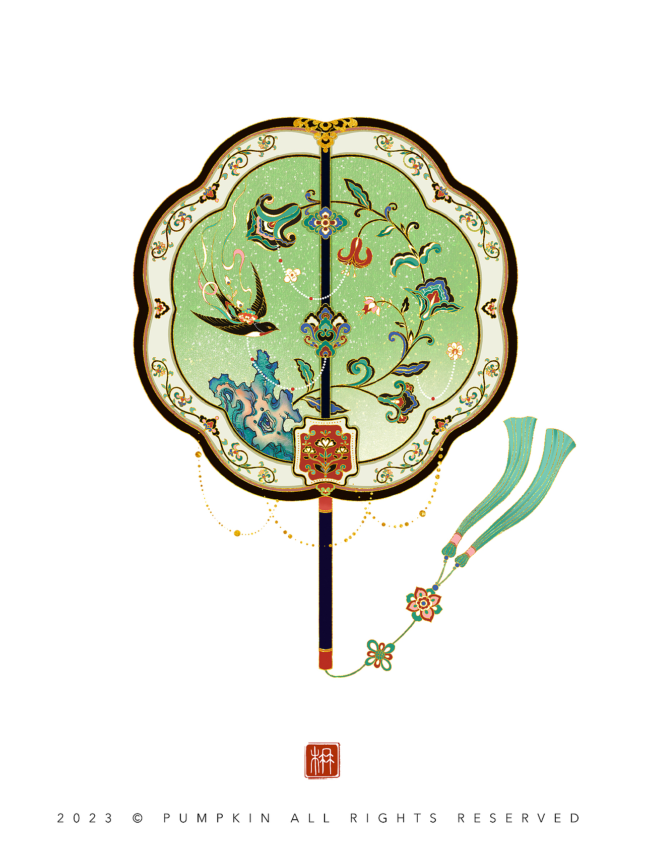 2023·敦煌｜四季复古插画系列合集（图ZMzU5MTU2NTA4） - 艺术插画 - 站酷设计师方楠Pumpkin原创素材 - 站酷ZCOOL