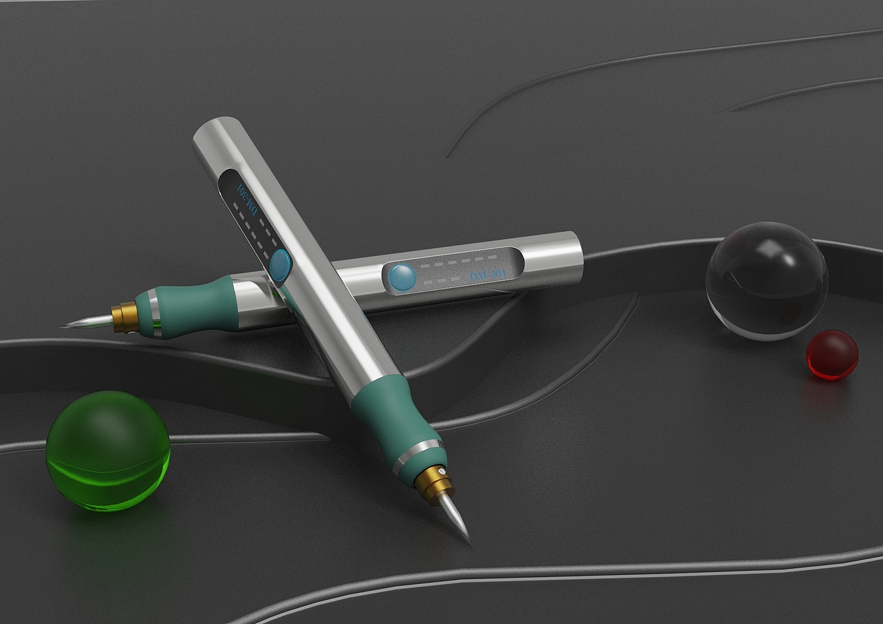 微型雕刻笔/亚马逊/C4D建模/keyshot渲染