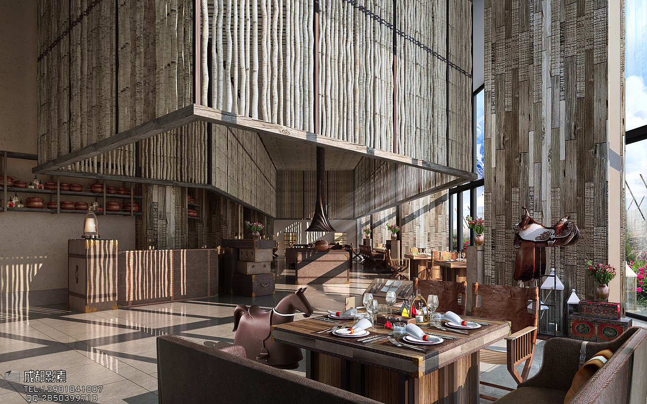 影素设计 • 藏寨风情酒店效果图