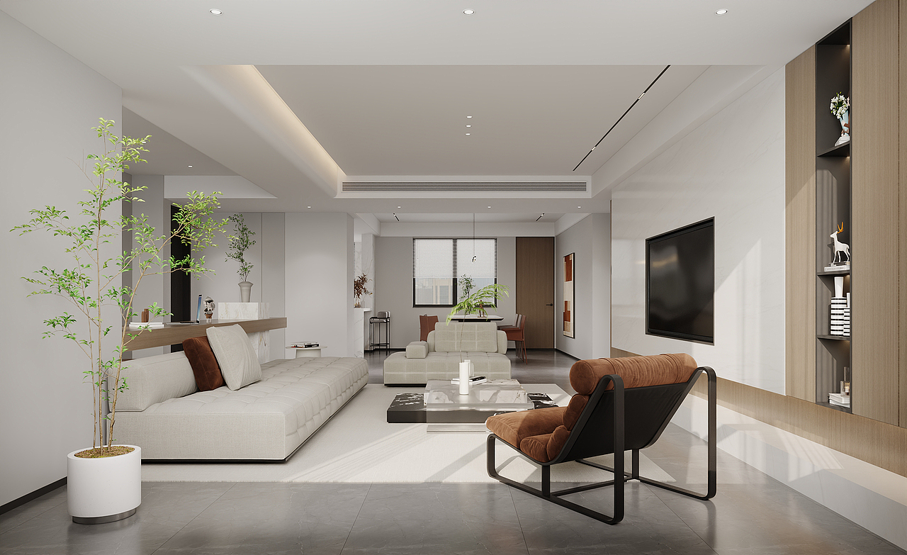 现代极简|奶油|克莱因蓝|重奢|法式奶油|侘寂（图ZMzE5MjA4NjMy） - 建筑/空间 - 站酷设计师一心只为做图人原创素材 - 站酷ZCOOL