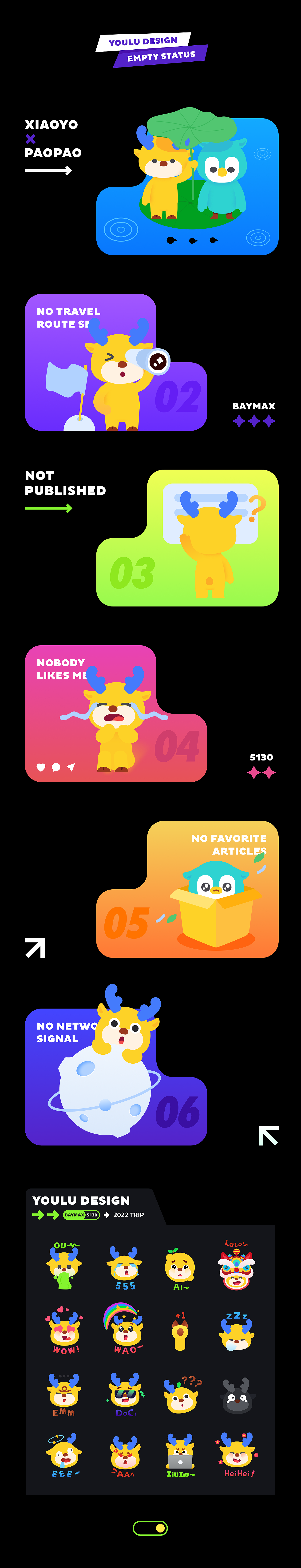 XiaoYo Design - YOULU APP IP设计（图ZMzE0MjU2MjQw） - 动效设计 - 站酷设计师BAYMAX5130原创素材 - 站酷ZCOOL