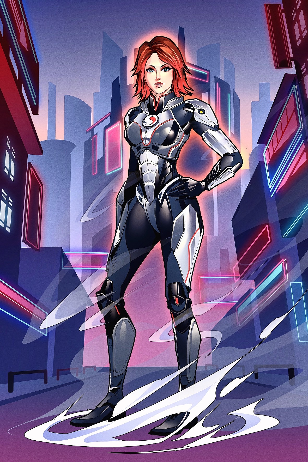 骁龙电竞女战士amira美漫插画写实风