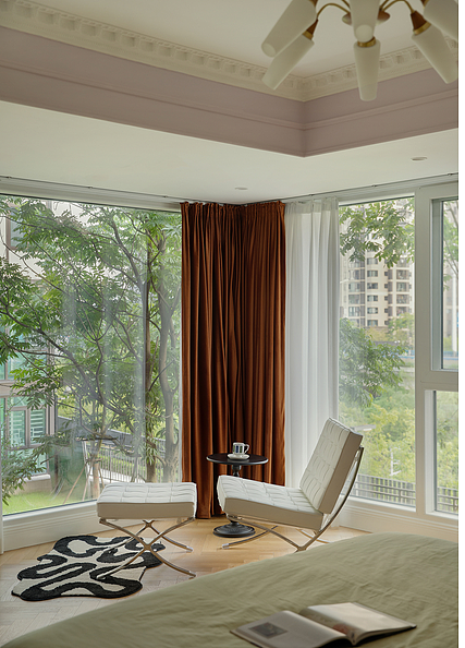 绿色复古复式别墅